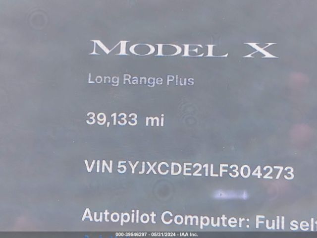 5YJXCDE21LF304273 Tesla Model X Long Range Dual Motor All-wheel Drive/long Range Plus Dual Motor All-wheel Drive