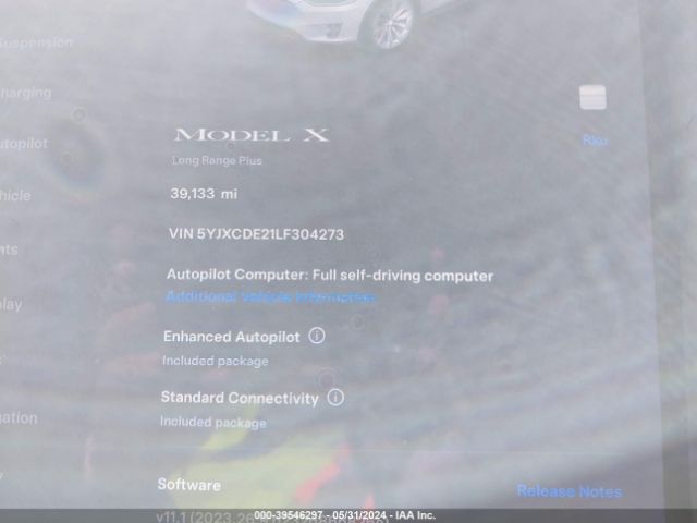 5YJXCDE21LF304273 Tesla Model X Long Range Dual Motor All-wheel Drive/long Range Plus Dual Motor All-wheel Drive