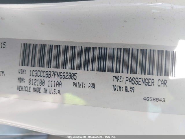 Chrysler 200 S 2015 1C3CCCBB7FN662985 Image 9