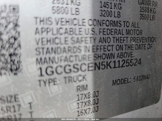 Chevrolet Colorado Lt 2019 1GCGSCEN5K1125524 Image 9