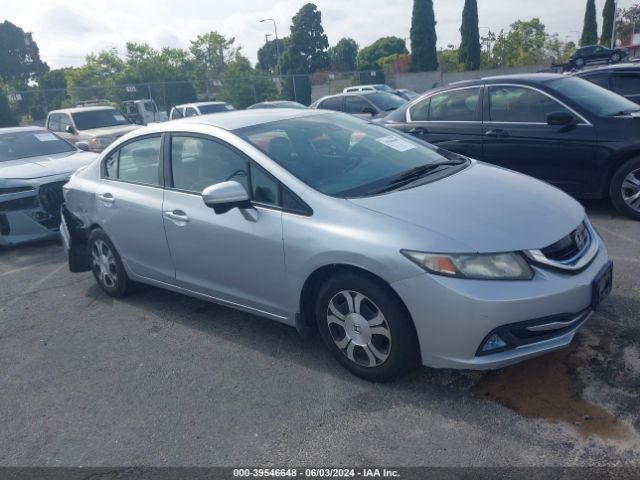 2014 Honda Civic Hybrid მანქანა იყიდება აუქციონზე, vin: 19XFB4F25EE201296, აუქციონის ნომერი: 39546648