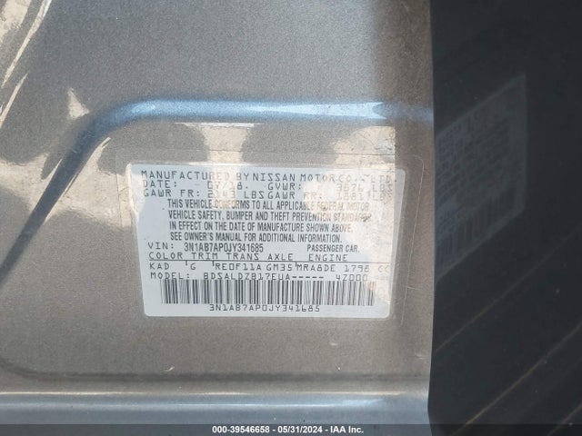 Nissan SENTRA SV 2018 3N1AB7AP0JY341685 Image 9