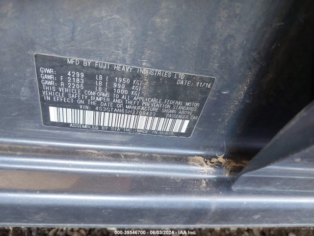 4S3GTAN65H3700423 Subaru Impreza 2.0i Limited