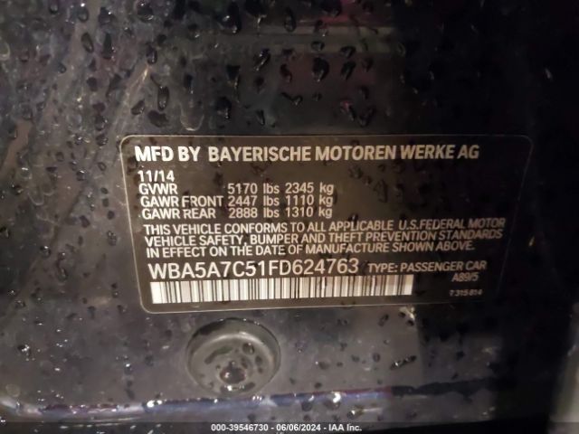 WBA5A7C51FD624763 BMW 528i Xdrive