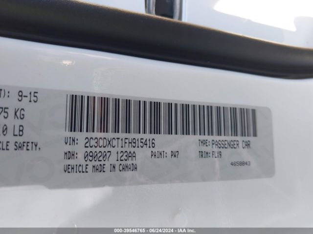 2C3CDXCT1FH915416 Dodge Charger Road/track