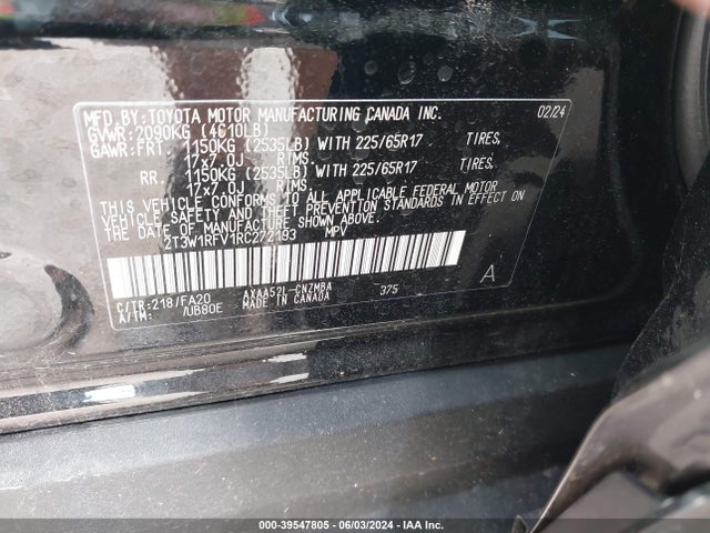 Toyota Rav4 Xle 2024 2T3W1RFV1RC272193 Image 9