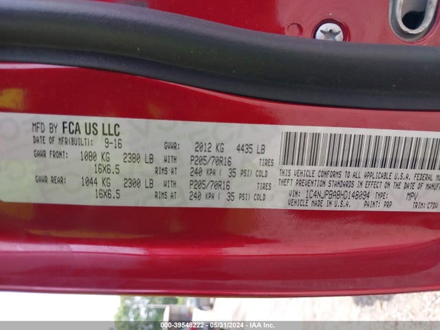 1C4NJPBA8HD148094 Jeep Patriot Sport Fwd