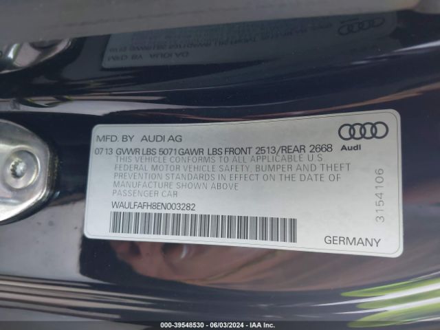 WAULFAFH8EN003282 Audi A5 2.0t Premium