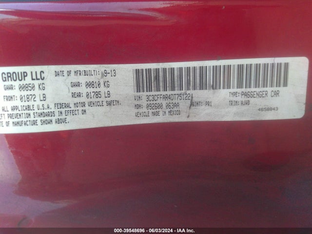 2013 FIAT 500 3C3CFFAR4DT751224 Photo 8