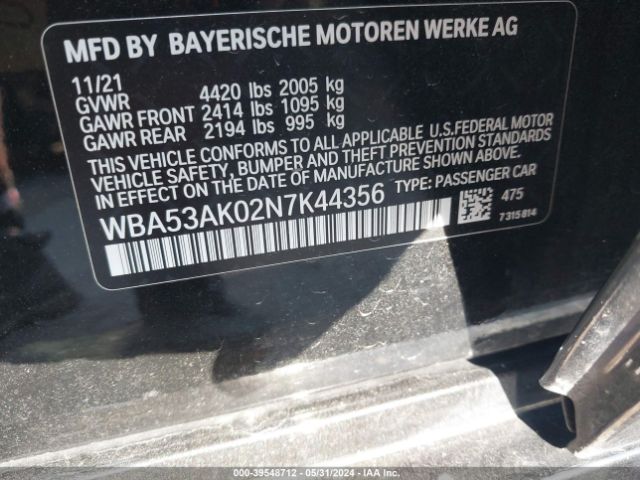WBA53AK02N7K44356 BMW 228 Gran Coupe I Sdrive