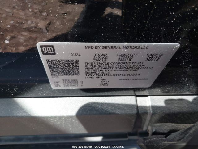 1GYS4KKLXRR140334 Cadillac Escalade Esv 4wd Premium Luxury