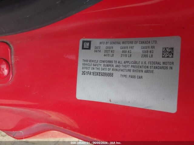 2G1FA1E3XE9289068 Chevrolet Camaro 2ls
