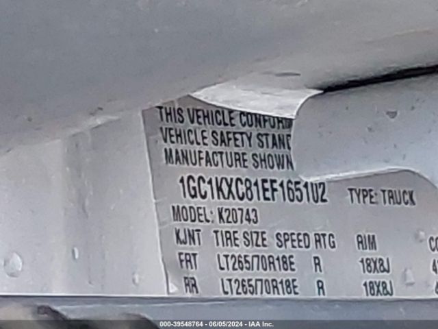 1GC1KXC81EF165102 Chevrolet Silverado 2500hd Lt