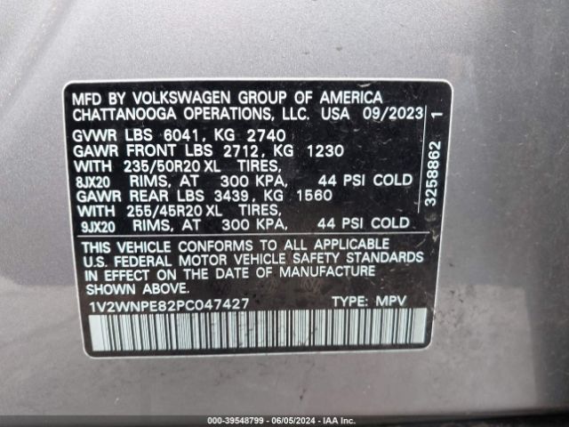 1V2WNPE82PC047427 Volkswagen Id.4 Awd Pro S