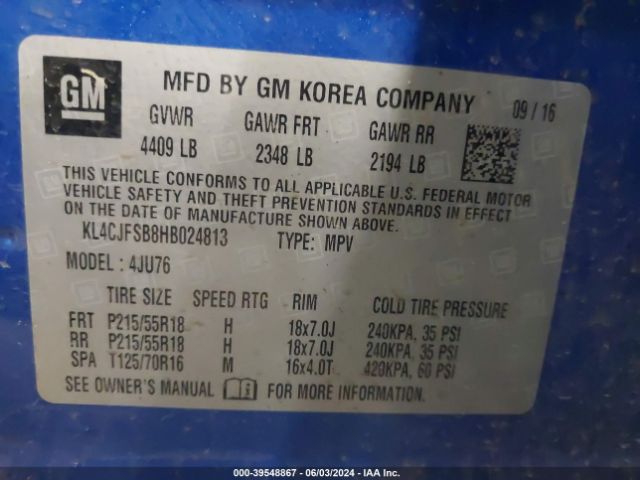 KL4CJFSB8HB024813 Buick Encore Preferred Ii