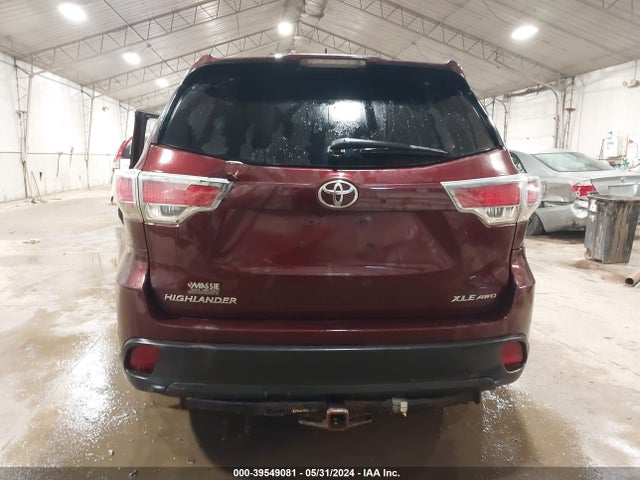 Toyota Highlander Xle V6 2015 5TDJKRFH6FS188108 Image 15