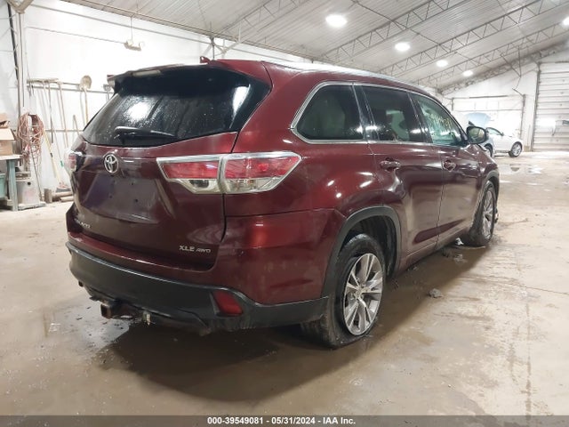Toyota Highlander Xle V6 2015 5TDJKRFH6FS188108 Image 4