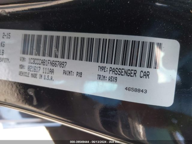 1C3CCCAB1FN667097 Chrysler 200 Limited
