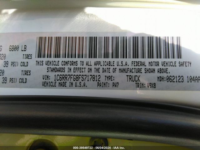 1C6RR7FG8FS717812 RAM 1500 Express