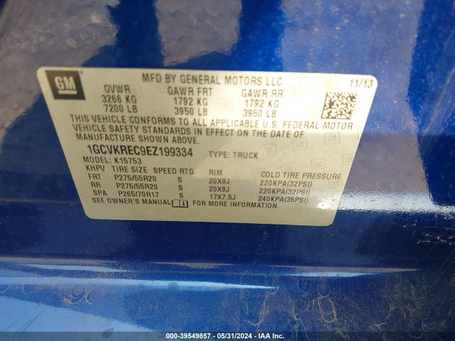Chevrolet Silverado 1500 2lt 2014 1GCVKREC9EZ199334 Image 9