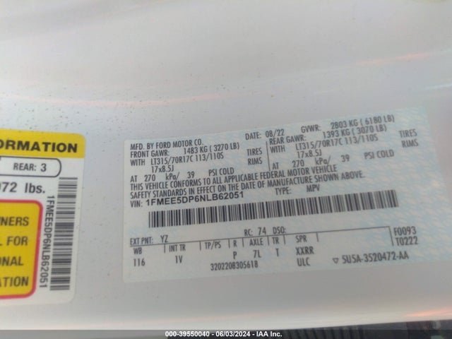 Ford Bronco Badlands 2022 1FMEE5DP6NLB62051 Image 9