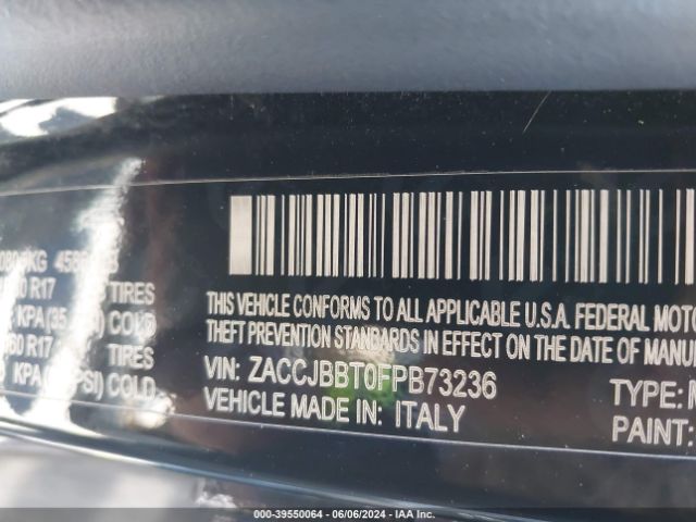 ZACCJBBT0FPB73236 Jeep Renegade Latitude