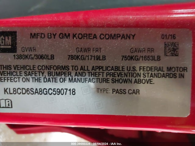 Chevrolet Spark 1lt Cvt 2016 KL8CD6SA8GC590718 Image 9
