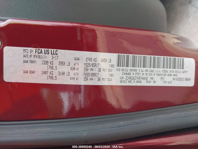 Dodge Grand Caravan Gt 2017 2C4RDGEG7HR740432 Image 9