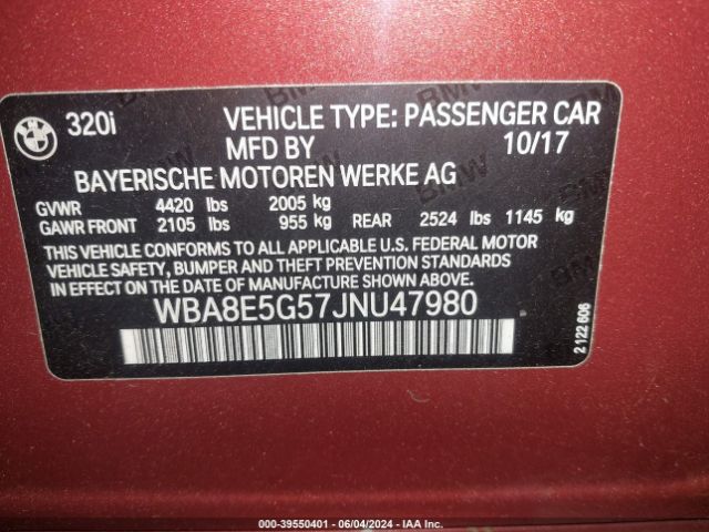 WBA8E5G57JNU47980 BMW 320i Xdrive