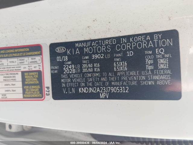 KIA Soul 2018 KNDJN2A23J7905312 Image 9