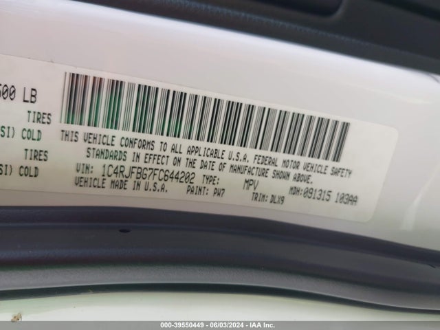 Jeep Grand Cherokee Limited 2015 1C4RJFBG7FC644202 Image 9