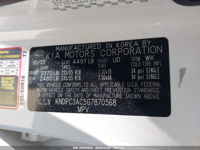 KIA Sportage Ex 2016 KNDPC3AC5G7870568 Image 9