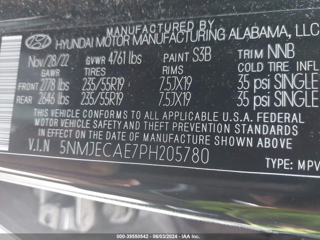 Hyundai Tucson Limited 2023 5NMJECAE7PH205780 Image 9