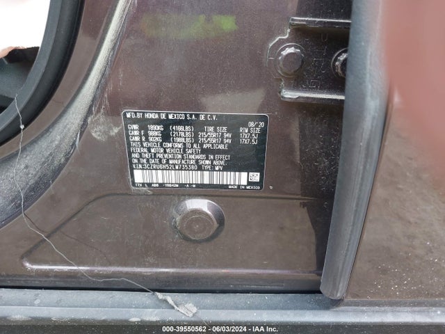 Honda Hr-v Awd Ex 2020 3CZRU6H52LM735380 Image 9