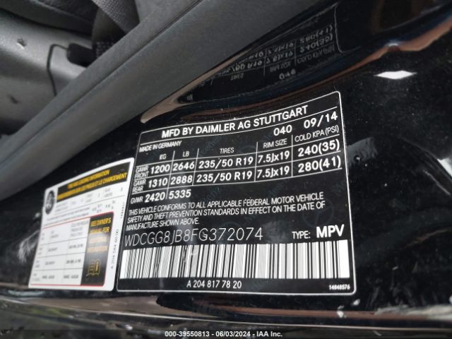 WDCGG8JB8FG372074 Mercedes-Benz Glk 350 4matic