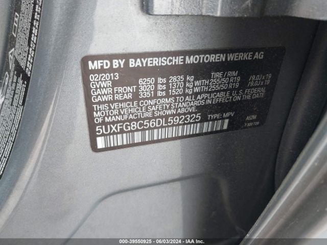2013 BMW X6 5UXFG8C56DL592325 Photo 8