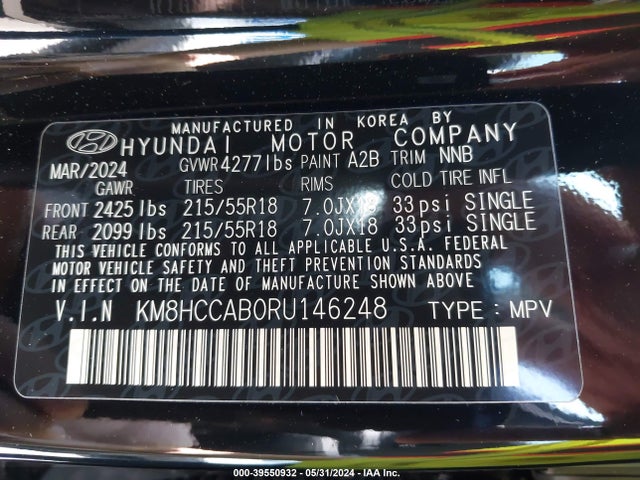 Hyundai Kona Sel 2024 KM8HCCAB0RU146248 Image 9