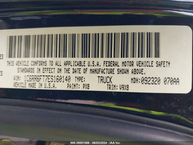 RAM 1500 Express 2014 1C6RR6FT7ES160140 Image 9