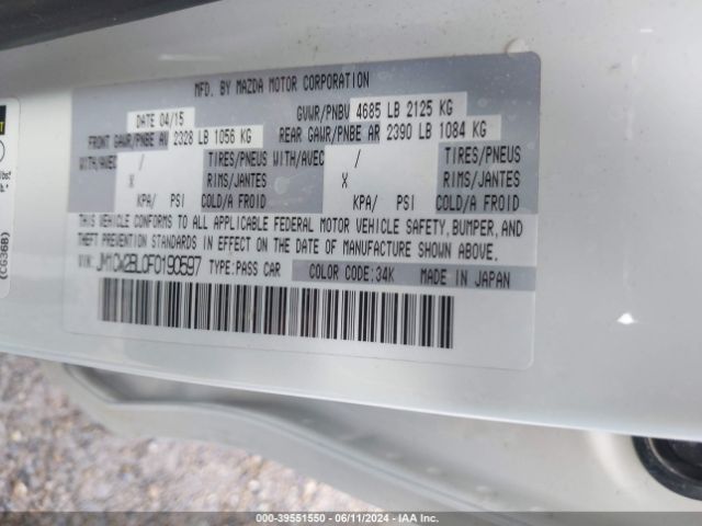 JM1CW2BL0F0190597 Mazda Mazda5 Sport