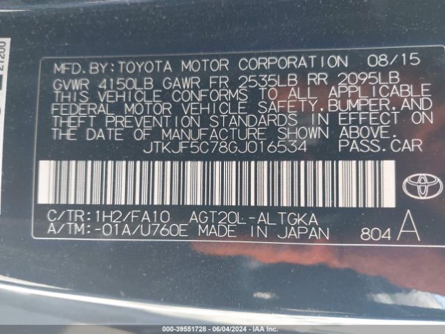 JTKJF5C78GJ016534 Scion TC
