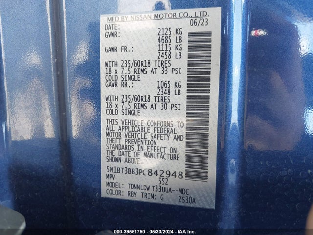 Nissan Rogue Sv Intelligent Awd 2023 5N1BT3BB3PC842948 Image 9