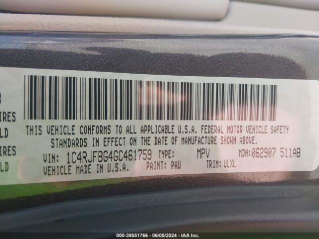 1C4RJFBG4GC461759 Jeep Grand Cherokee Limited