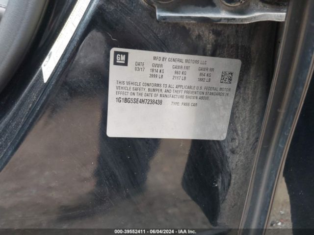 1G1BG5SE4H7238438 Chevrolet Cruze Lt Manual