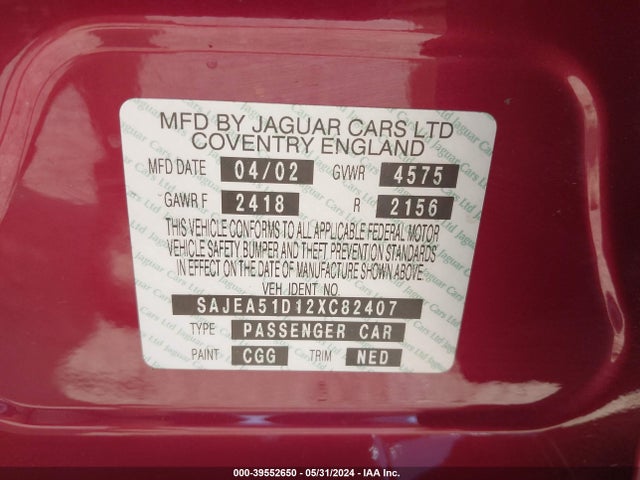 2002 JAGUAR X-TYPE SAJEA51D12XC82407 Photo 8