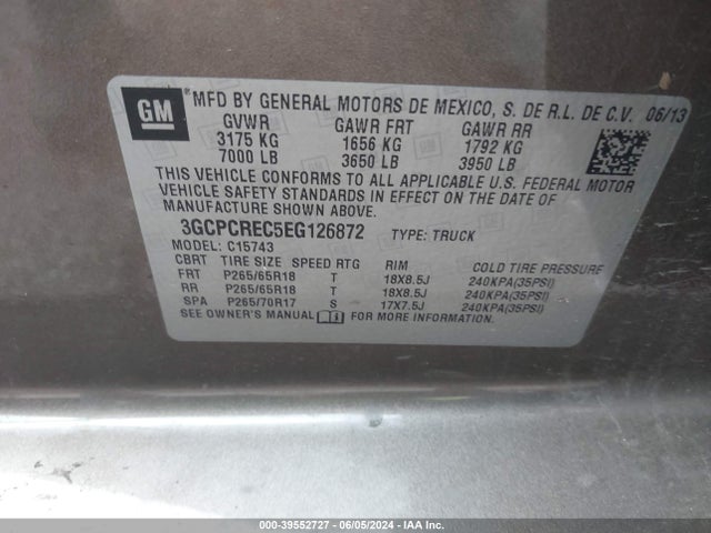Chevrolet Silverado 1500 1lt 2014 3GCPCREC5EG126872 Image 9