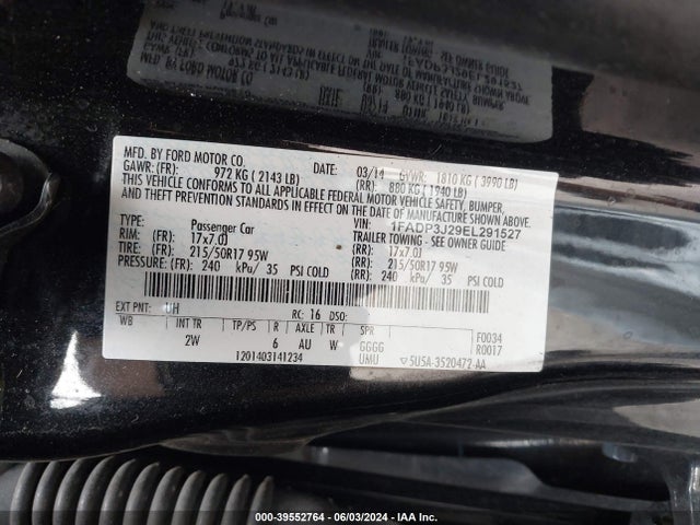 Ford Focus Titanium 2014 1FADP3J29EL291527 Image 9