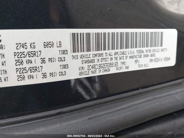 2C4RC1BG2ER399165 Chrysler Town & Country Touring