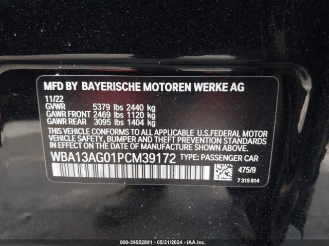 WBA13AG01PCM39172 BMW 530e