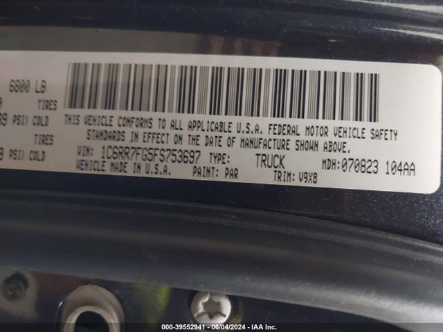 1C6RR7FG5FS753697 RAM 1500 Express