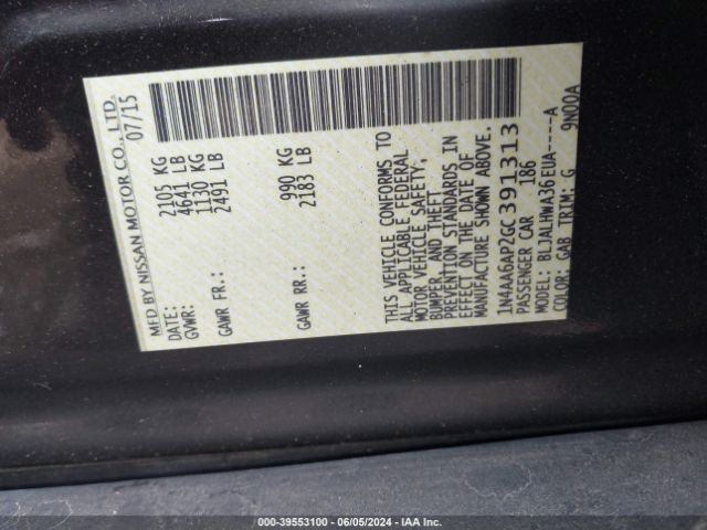 1N4AA6AP2GC391313 Nissan Maxima 3.5 Platinum